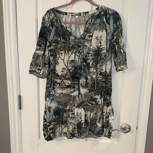 Margaret O'Leary Black and Cream Mini Dress